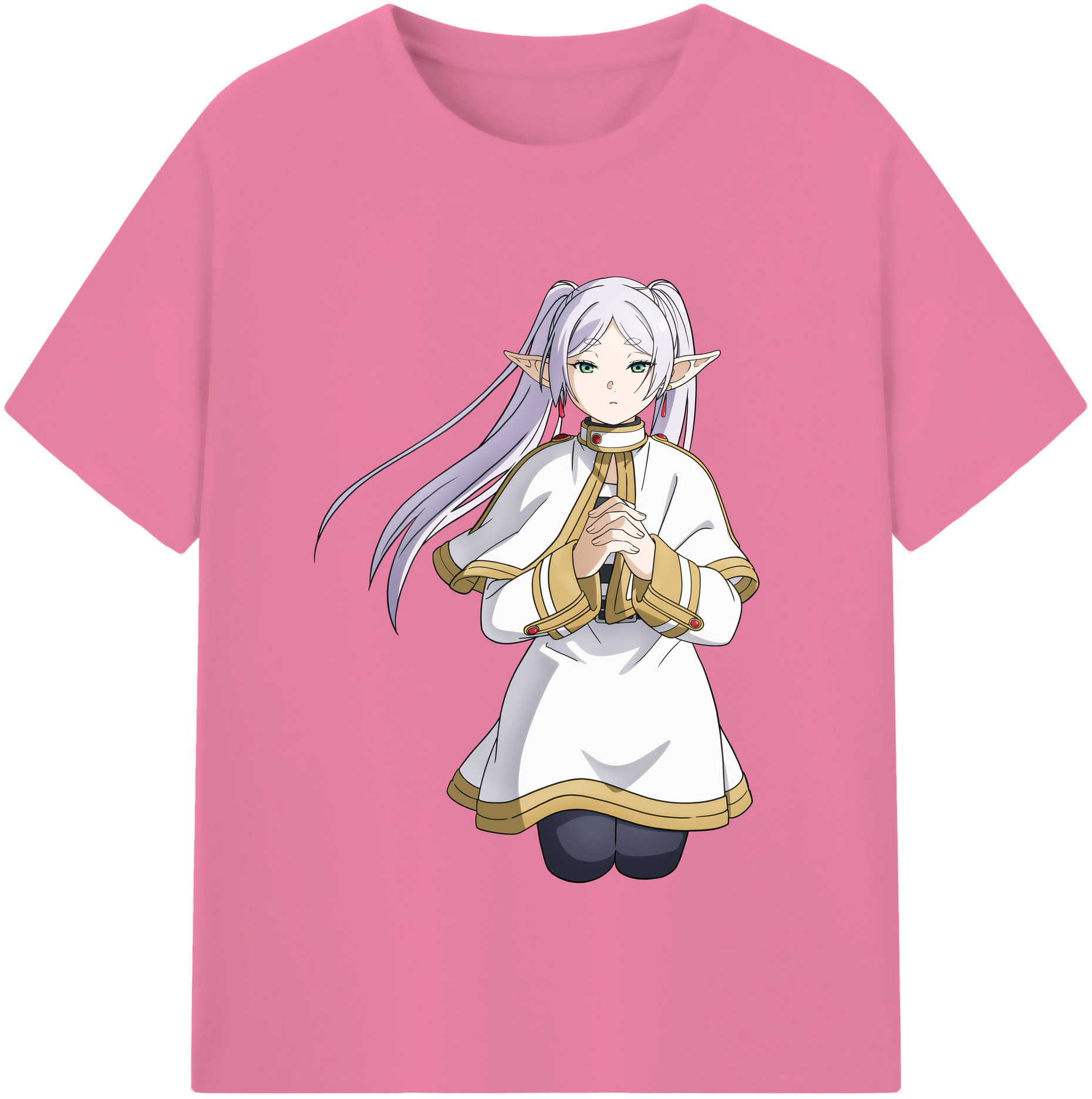 （画像用） 葬送のフリーレン Frieren 綿100％半袖Tシャツ（フロントプリント）